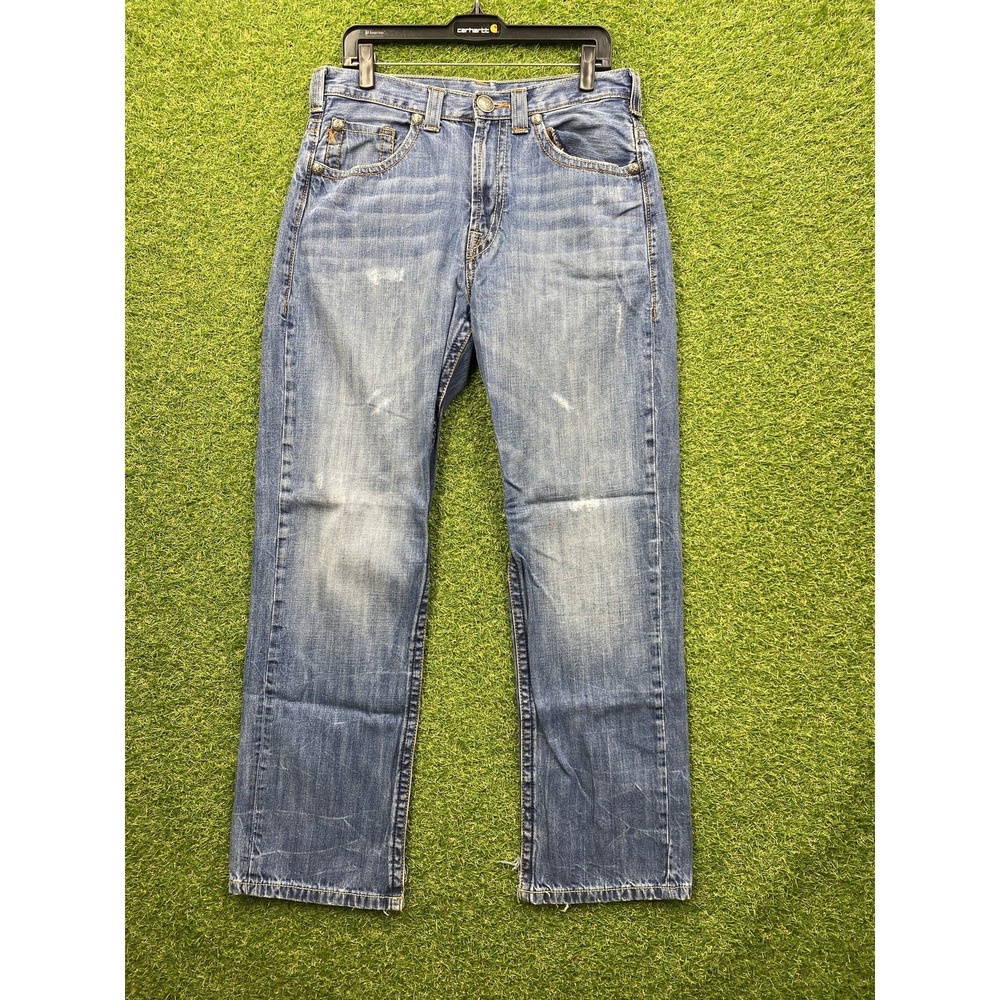 Twenty X Jeans Mens 33x34 Blue Denim Straight Leg Distressed Western Style Pants